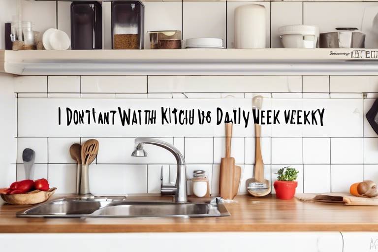 How to Keep Your Kitchen Clean with Daily and Weekly Routines
