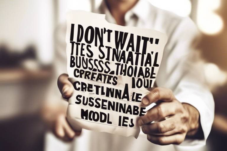 How to Create a Sustainable Business Model