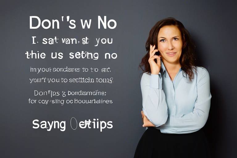 The Art of Saying No - Tips for Setting Boundaries