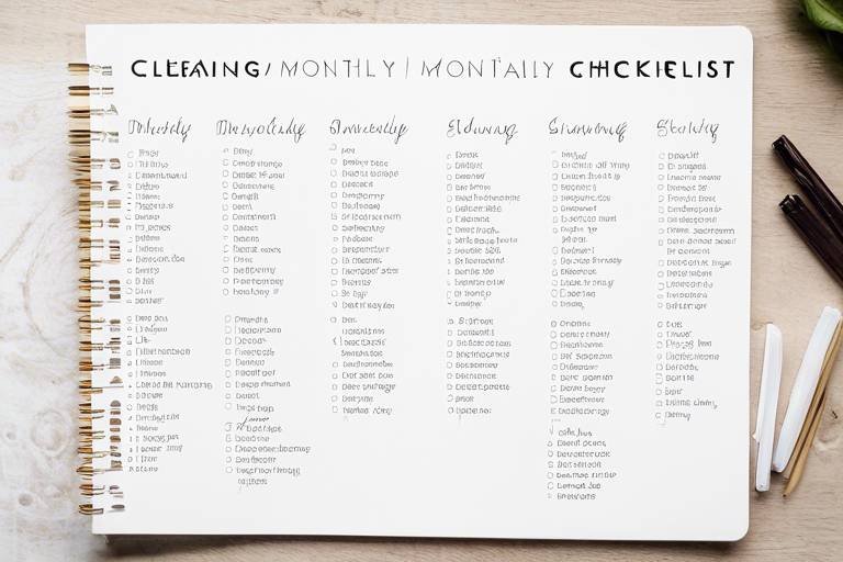 How to Develop a Monthly Cleaning Checklist