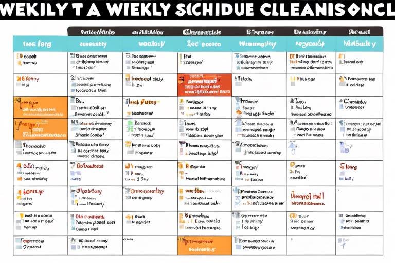 How to Create a Comprehensive Weekly Cleaning Schedule