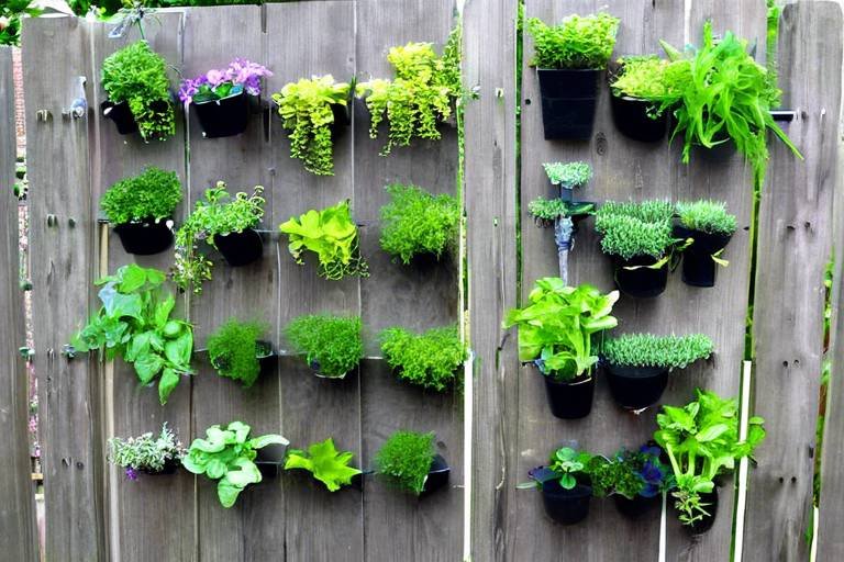How to Install a Vertical Herb Garden on a Fence