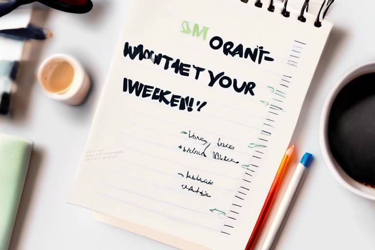 How to Organize Your Week for Success